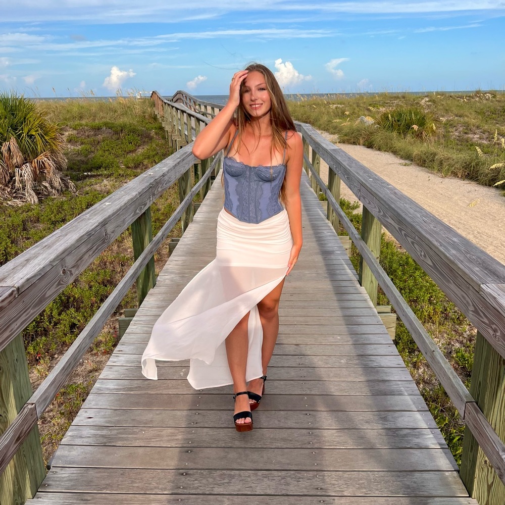 Sheer slit skirt - 4 - H&M